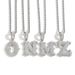 Hip hop necklace letter pendant full of diamonds with thorny rock sugar cloud pattern letters personality fashion English letters hip hop accessories_ipsvogv.com