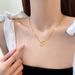 Body 【 Full Titanium Steel 】 Heart To Heart Imprint, Personality Minimalist, Genuine Gold Necklace In The Furnace, 【 】 Imprint, Minimalist, Furnace,_ipsvogv.com