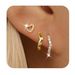 Unisex Real Gold Brass Electroplating Fresh And Sweet Peach Heart Inlaid Zircon Earrings For Ladies Cute Earrings_ipsvogv.com