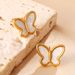 Japanese And Korean Fashion Small Fresh Titanium Steel Earrings For Women, Light Luxury High-end Feeling, White Mother_ipsvogv.com