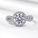 Brilliant moissanite ring S925 silver full of colored diamonds engagement ring female fashion simple Chinese Valentine's Day gift_ipsvogv.com