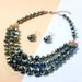 Crystal Beaded Women's Multi layered Short Collar Chain Necklace Decoration 6040_ipsvogv.com
