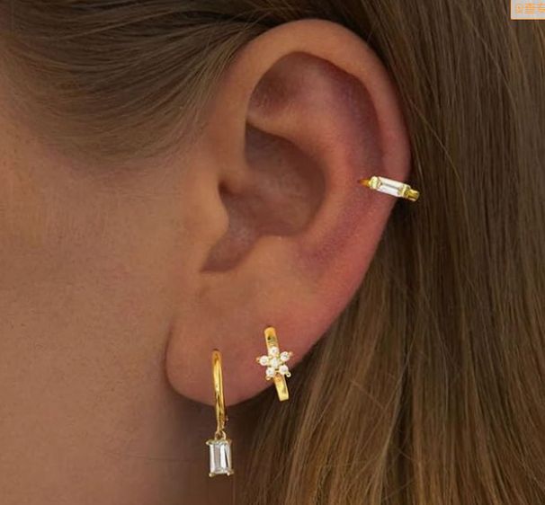 Earrings Niche Design Light Luxury Style Inlaid Zircon Eight Pointed Star High End Earrings Set_ipsvogv.com