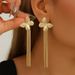 Flower Butterfly Tassel Earrings Fashion Exaggerated Ear Drops Light Luxury High-end Design Jewelry For Women_ipsvogv.com