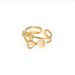 Women’s Jewelry Set Fashion Imple French Diamond Bow Open Ring Personality Versatile Stainless Steel Double Layer Ring_ipsvogv.com