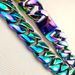 Rainbow Color Vacuum Plating 316L Stainless Steel Width 32mm Very Heavy 40-55cm Big Necklace_ipsvogv.com
