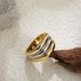 Women’s Jewelry Set Fashion Copper Plated Threaded Smooth RingGold And Silver Mixed Color Multi Layer Fashion Light Luxury Niche Design Ring_ipsvogv.com