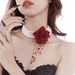 Rose Multi-layer Pearl Necklace Women Europe And The United States 2025 Spring And Summer Trendy Sweet And Cool Internet Celebrities Photo Accessories_ipsvogv.com