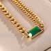 Hip Hop Niche Dign, Titanium Steel Bracelet, Women's Diamond Inlaid Emerald, Cool Style, Ins Handmade Trendy_ipsvogv.com