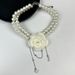 French Camellia Pearl Necklace, Light Luxury, Niche Design, High-end Feel, Long Waist Small Fragrance Style, Body Chain,_ipsvogv.com
