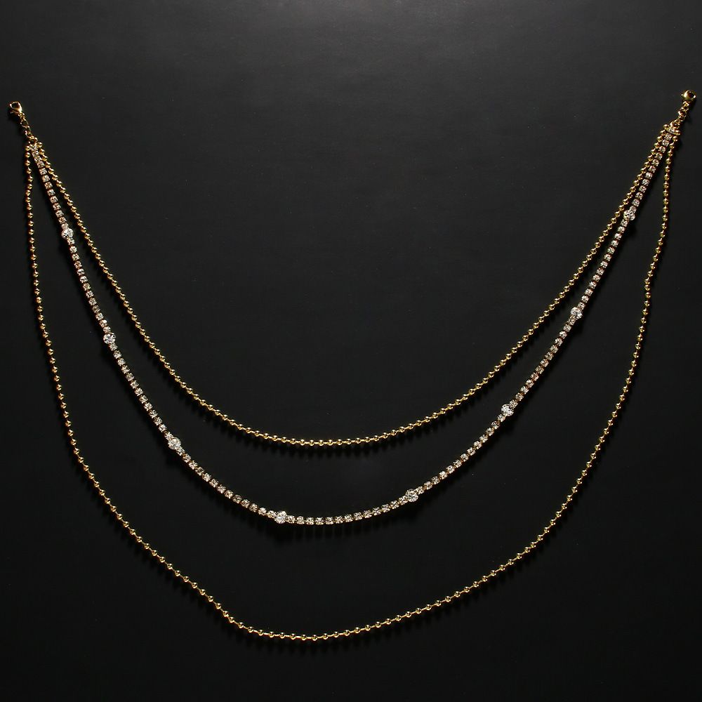 Hot-selling Multi-layer Back Chain Cross-border Bridal Wedding Rhinestone Shoulder Chain Body Chain Dress Accessories Back Chain_ipsvogv.com