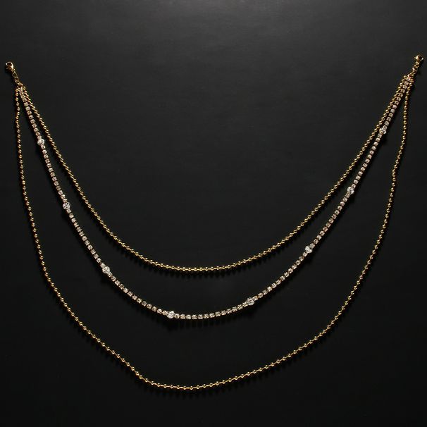 Hot-selling Multi-layer Back Chain Cross-border Bridal Wedding Rhinestone Shoulder Chain Body Chain Dress Accessories Back Chain_ipsvogv.com