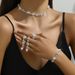 Minimalist Versatile Clavicle Chain Dress Accessories Hot Selling Exquisite Rhinestone Necklace Earrings Bracel Ring_ipsvogv.com