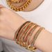 Women's Jewelry French Stainless Steel Bracelet Sweet Fresh Hand Jewelry Does Not Fade Narrow Version Half Circle Full Diamond Buckle Bracelet_ipsvogv.com