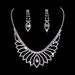Women’s Jewelry Set Fashion Fashion Jewelry Wedding Bridal Accessories Sparkling Diamond Blooming Women's Necklace Earring Set_ipsvogv.com