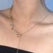 Sweet And Cool Style Blue Zirconium Shell Tassel Necklace For Summer Women, New Style, Niche Design, Exquisite Holiday Style, Stacking Jewelry_ipsvogv.com
