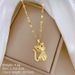【 Titanium Steel 】 Black Eyed Cat Zircon Light Luxury Temperament Gorgeous Full Diamond Necklace Women's Versatile_ipsvogv.com