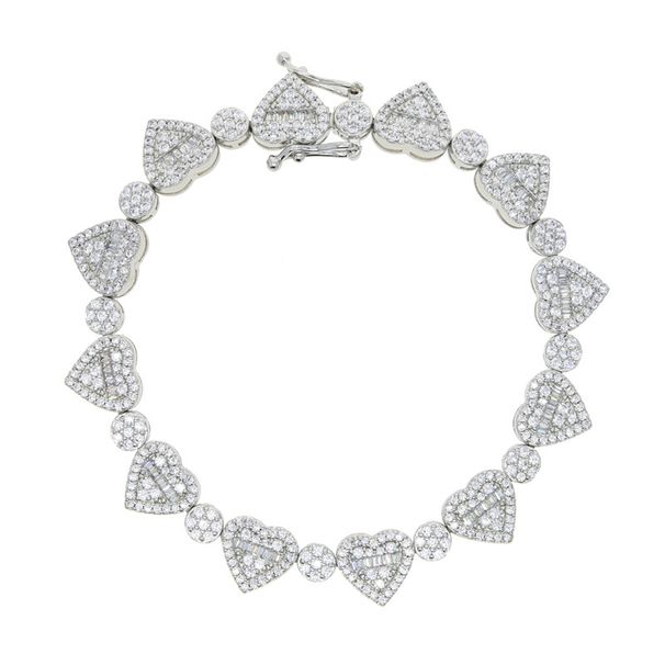 Women's Jewelry Full Diamond Zircon Heart Shaped Bracelet Niche Ins Style Personality Simple High End Ladies Bracelet_ipsvogv.com