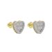 Ins Style Jewelry Inlaid Zircon Heart Shaped Tassel Round Thread Earrings Hip Hop Trend Bling Earrings_ipsvogv.com