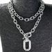 Jewelry Trend, Personality, Aluminum Chain, Multi-layer Ne, Women's Fashion, Geometric Metal Buckle, Collarbone_ipsvogv.com
