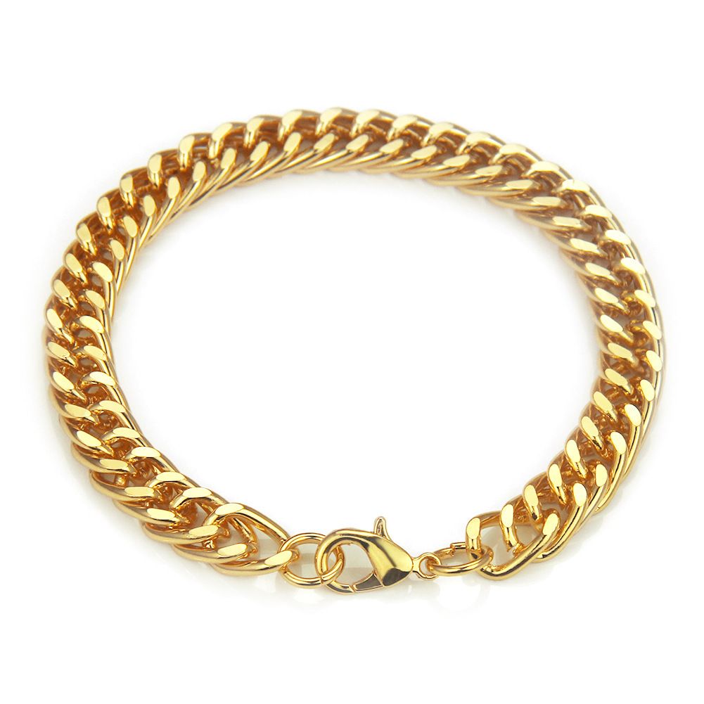 Hot selling hip-hop fashion, domineering thick bracelet, gold-plated jewelry_ipsvogv.com