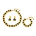 Geometric Jewelry Set - Necklace, Earrings & Bracelet | European & American Style Drop Oil Design | Long Clavicle Chain For Women_ipsvogv.com