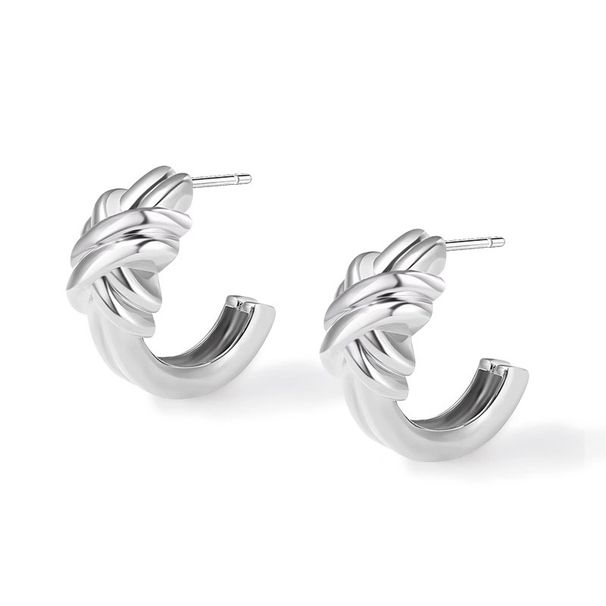 Women's Jewelry Winding C Shaped Earrings Light Luxury High End Design French Fashion Versatile Earrings Simple Earrings_ipsvogv.com