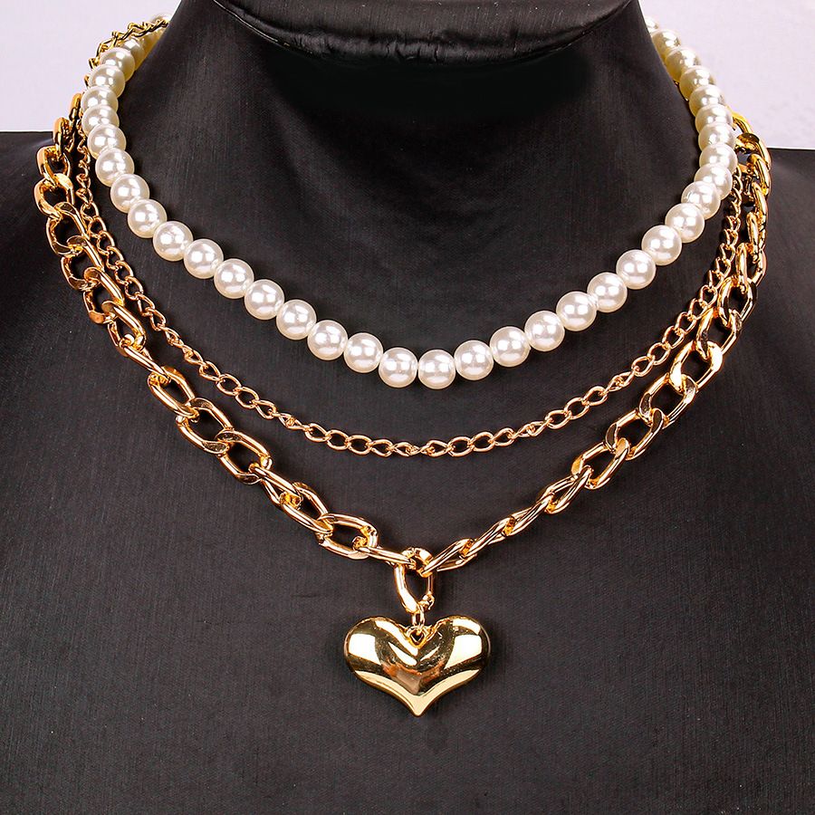 Jewelry Personality New Handmade String Baroque Pearl Temperament Instagram Multi-layer Love Necklace_ipsvogv.com