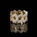 Hiphop 14mm Diamond Cuban With Genuine Gold Electroplated Double Row Zircon Trendsetter Hiphop Men's Ring_ipsvogv.com