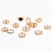 Exaggerated With Diamond Embellishments, Punk Style Metal Star Black Ring, 12 Piece Set_ipsvogv.com