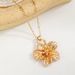 Fashionable Temperament Petal Metal Pleated Flower Pendant Adjustable Women's Necklace Collarbone Chain_ipsvogv.com
