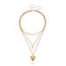 Temperament Multi-layer Love Chain Pearl Can Be Opened Peach Heart Pendant Necklace Female Ins Wind_ipsvogv.com