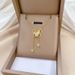 【 Full Body Titanium Steel 】 Threaded Butterfly Tassel Furnace Genuine Gold Necklace For Women Instagram, Internet_ipsvogv.com