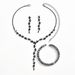 Women's Jewelry Gift Set Claw Chain Full Diamond Three-Piece Necklace Earrings Bracelet Evening Dress Accessories_ipsvogv.com