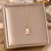 Korean Version Cute And Fun Design, White Shell Teddy Necklace, Feminine Temperament, Titanium Steel Love Bear_ipsvogv.com