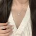 Sparkling Four Leaf Clover Zircon Necklace 2024 New Edition, Niche, Light Luxury, High-end Feeling, Titanium Steel Non_ipsvogv.com