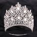 Bridal Hair Accessory WeddingWedding Crystal Grand Tiara Luxury Forest Leaf Set Rhinestone Bridal Tiara_ipsvogv.com