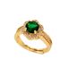 Ins Japanese Korean niche versatile plain women's inlaid emerald zircon ring, simple and fashionable index finger ring_ipsvogv.com