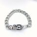 Stainless Cuban Hip Hop Titanium Steel Encrypted Round Polished Strap Buckle Bracelet Men's Accessories_ipsvogv.com