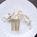 Jewelry & Accessories Bridal Handmade Pearl Flower Hair Comb Golden Wedding Dress Accessories Headdress Bridal Jewelry_ipsvogv.com
