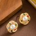Net Red Fashion Delicate Diamond Fried Dough Twists Pearl Ear Studs Female Premium Luxury Elegant Silver Needle Earrings_ipsvogv.com