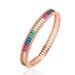 Unisex Hip Hop 8mm Colorful Bracelet Hidden Buckle Female Niche Light Luxury Ladder Square Zircon Personality Trend Accessories_ipsvogv.com