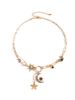 Women's Jewelry Mysticism Coin Diamond Embossed Small Pendant Bib Necklace Fashion Necklace_ipsvogv.com