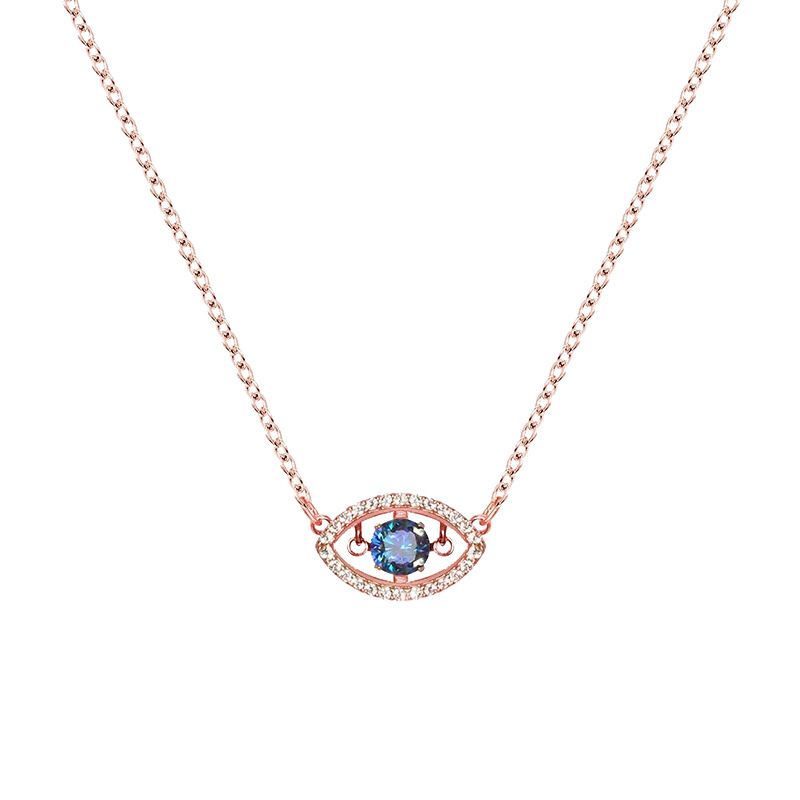 Beating Heart Blue DDevil's Eye Necklace Female Clavicle Necklace Female_ipsvogv.com