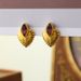Vintage fan-shaped texture heavy industry with a high-end feel, light luxury, niche temperament, silver needle earrings_ipsvogv.com