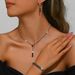Women’s Jewelry Set FashionFashionable And Simple Popular Jewelry Set With Diamonds Double Row Long Necklace Earrings And Bracelet For Wedding_ipsvogv.com