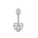 Women's Jewelry Stainless Steel Zircon Belly Button Ring Crown Cherry Butterfly Zircon Micro Inlaid Belly Button Ring Belly Button Nail_ipsvogv.com