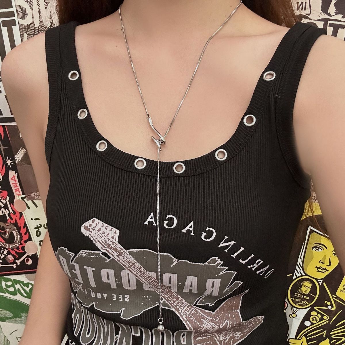 Chain Necklaces Cold Style Pull Out Adjustable Snake Necklace Niche Light Luxury All Match Simple Fashion Sweater Chain_ipsvogv.com