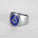 Men's Jewelry Hip Hop Punk Fashion Trend Creative AG Ring Blue Glue Masonic Ring_ipsvogv.com
