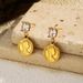 Women’s Jewelry Set Fashion Ins Simple Fashion Small Earrings New Design Sense Money Coin Queen Head Earrings_ipsvogv.com